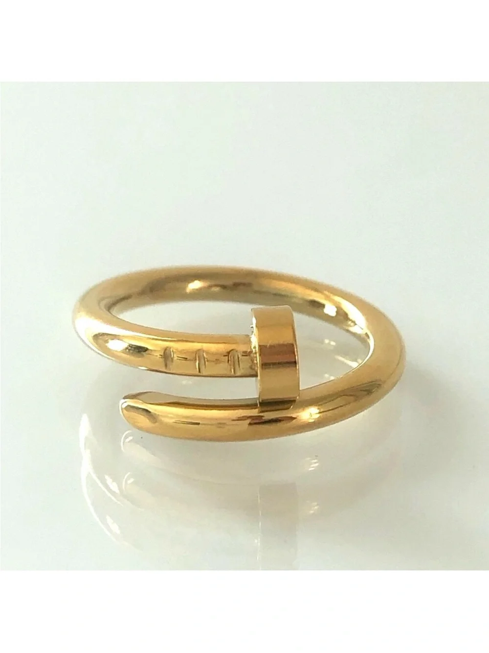 Generic Gold Stainless Steel Nail Cuff Ring